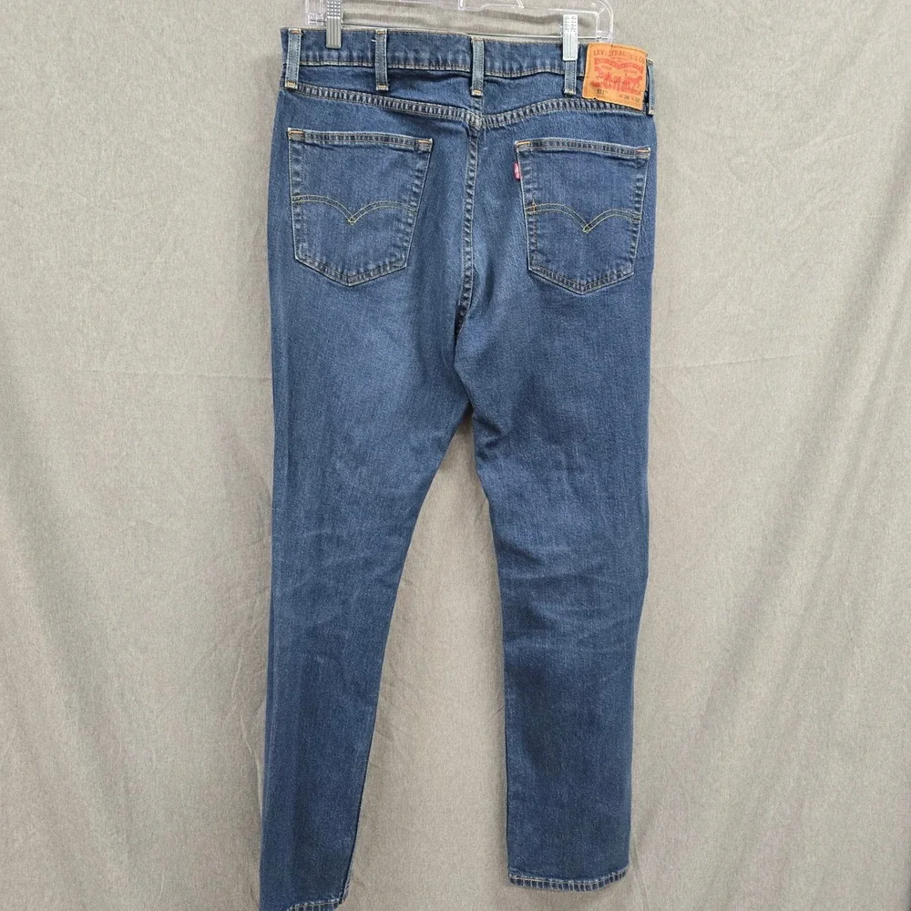 Levis 511 Slim‎ Fit Distressed Ripped Blue Denim Jeans Mens 38x32